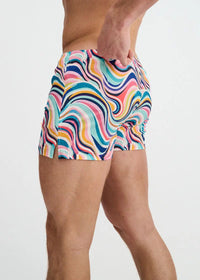 Printed Swim Short (Teal Swirls)