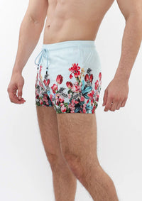 Classic Printed Swim Shorts (Mint Floral)