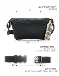 Recycle Rpet Small Ultra-Slim Fanny Pack (Black)