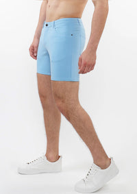 Stretch Knit Shorts (5" inseam) (Pale Blue)