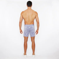 Jacquard Stretch Knit Shorts (Denim/Ecru Floral)