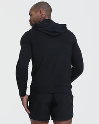 Full Zip Active Comfort Hoodie (Black)