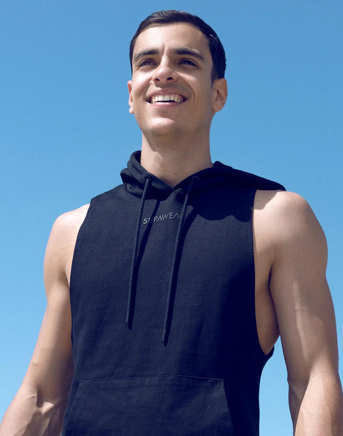 Sleeveless Hoodie (Black)