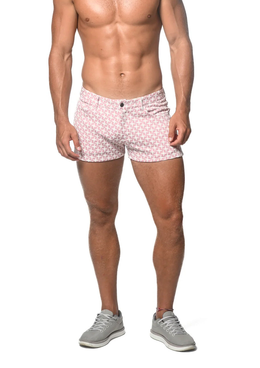 3" Stretch Jacquard Shorts (Blush Mosaic)