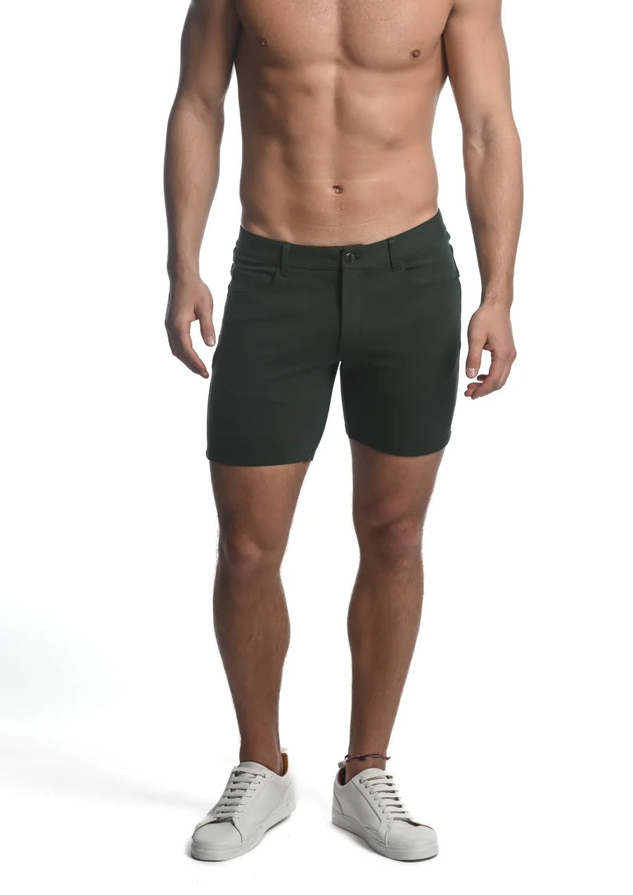 Stretch Knit Shorts (5" inseam) (Herb)