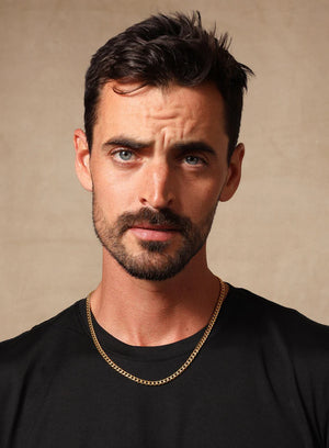 5mm 14K Gold Plated Bevel Cuban Chain