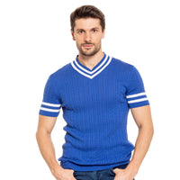 Cable Knit Shirt (Royal Blue)