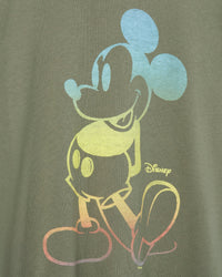 Mickey Rainbow Vintage Tee (Lichen)