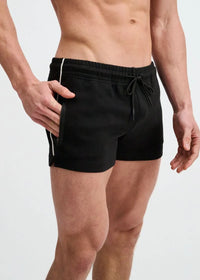 3.5" Retro Knit Gym Shorts (Black)