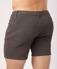 Jacquard Stretch Knit Shorts (Obsidian Zigzag)