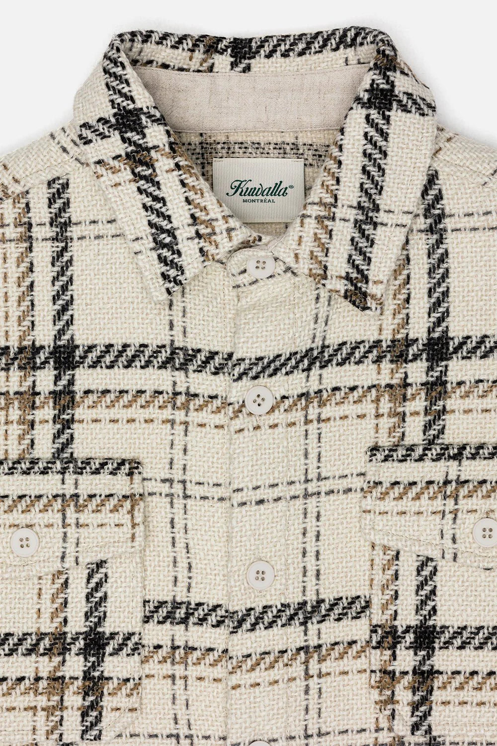 Heavyweight Plaid Shirt (Cream)