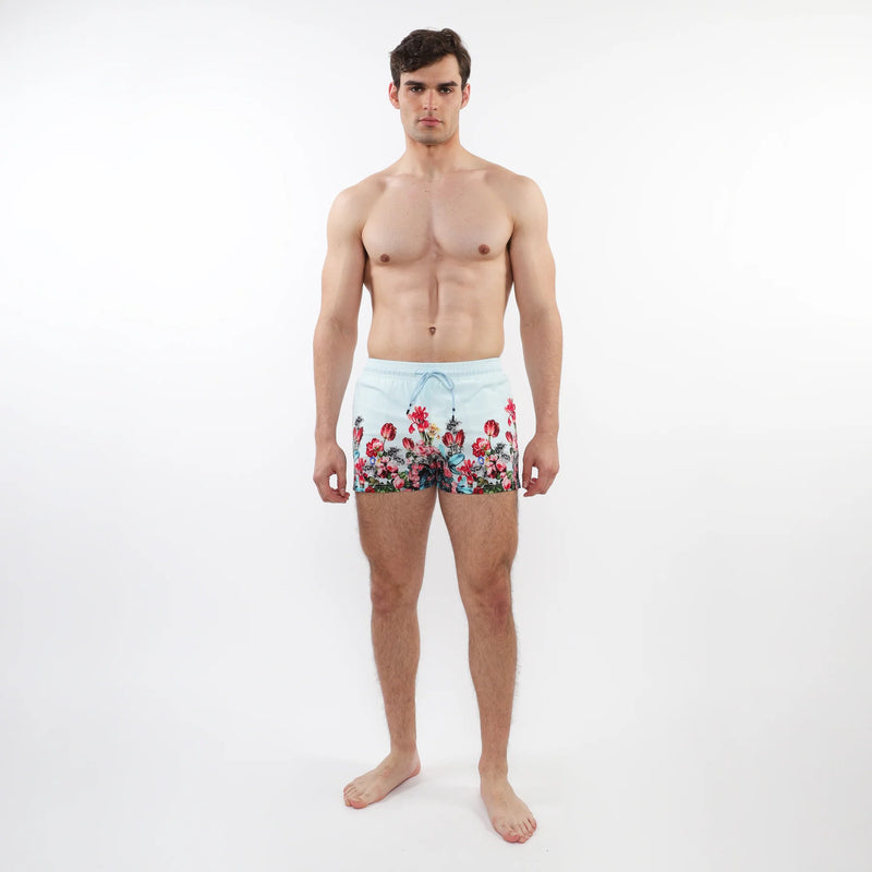 Classic Printed Swim Shorts (Mint Floral)