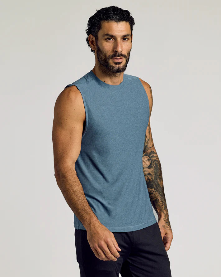 Sleeveless Active Muscle Tee (Baltic)
