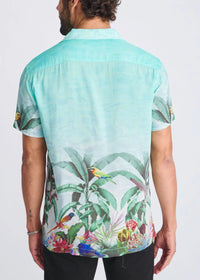 Woven Modal Border Shirt (Ocean Green Tropic)