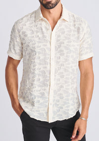 Lightweight Jacquard Shirt (Cream)