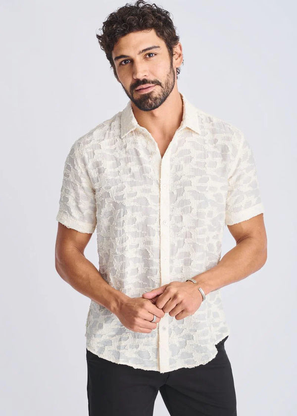 Lightweight Jacquard Shirt (Cream)