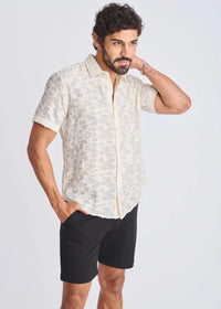 Lightweight Jacquard Shirt (Cream)