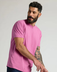 Short Sleeve Crew T-Shirt (Heather Magenta)