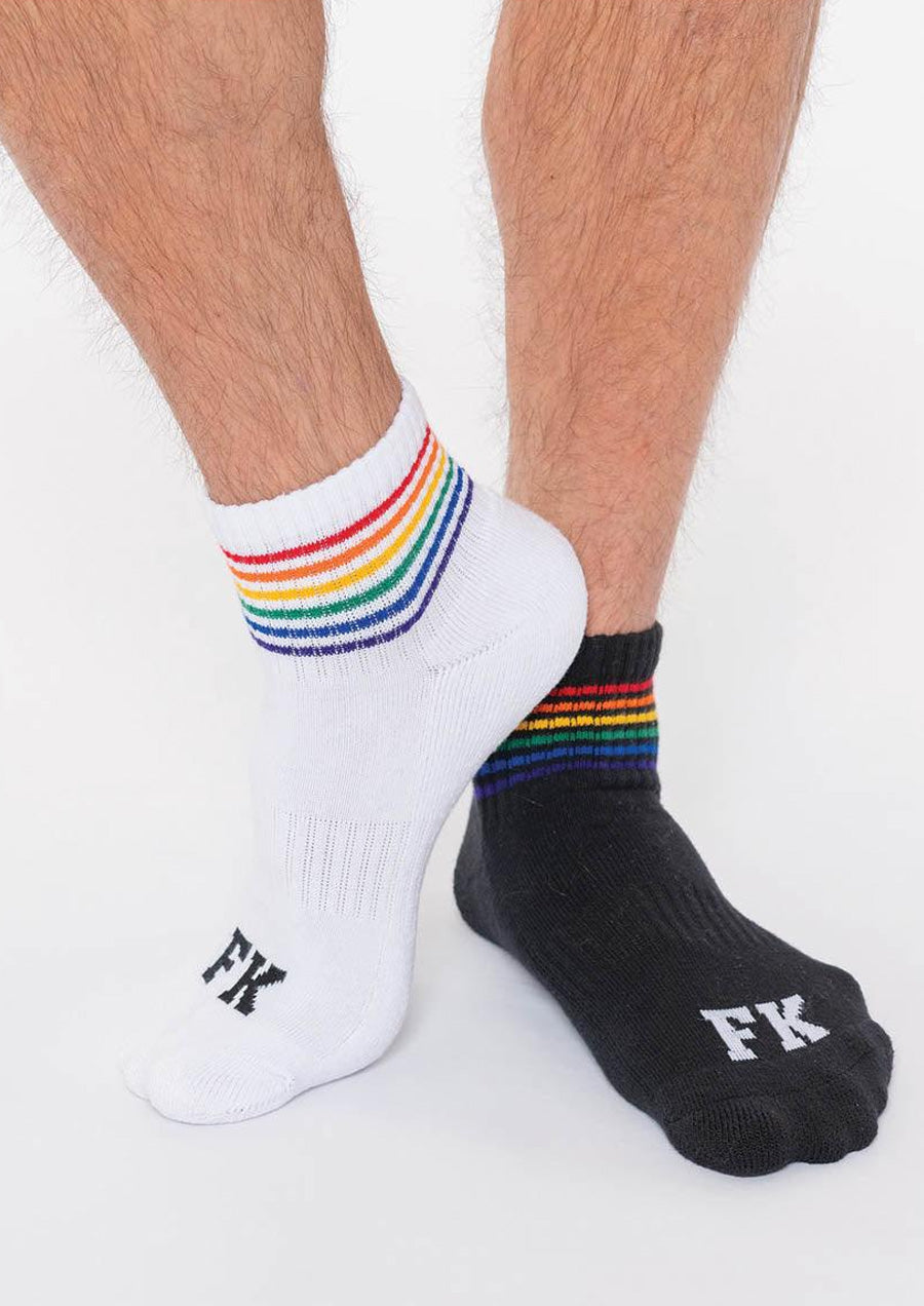 Ankle Sock 2-Pack (Rainbow Stripe)