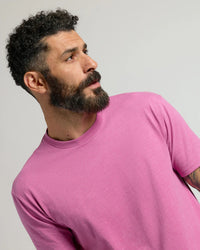 Short Sleeve Crew T-Shirt (Heather Magenta)