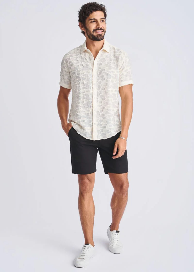 Lightweight Jacquard Shirt (Cream)
