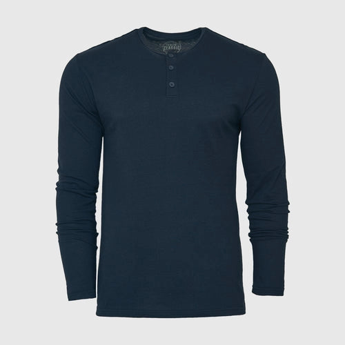 Long Sleeve Henley (Navy)