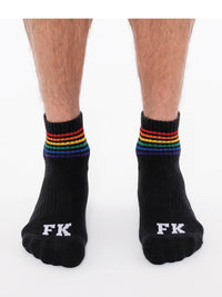 Ankle Sock 2-Pack (Rainbow Stripe)