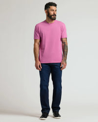 Short Sleeve Crew T-Shirt (Heather Magenta)