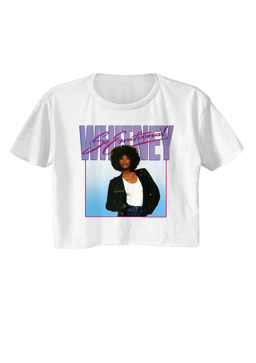 Whitney So Emotional Crop Tee (White)