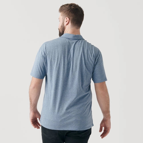 Short Sleeve Polo (Heather Indigo)