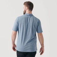Short Sleeve Polo (Heather Indigo)