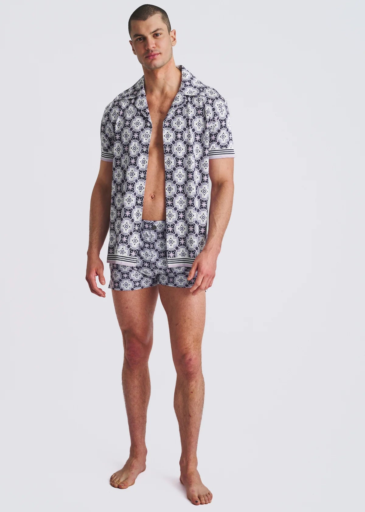 Printed Swim Shorts (Lilac/Purple)