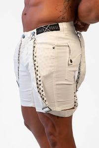 Wade Strapped Shorts (White)