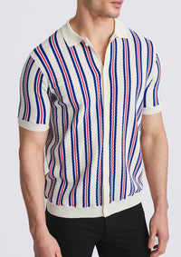 Silk/Tencel Button Front Shirt (Off-White)