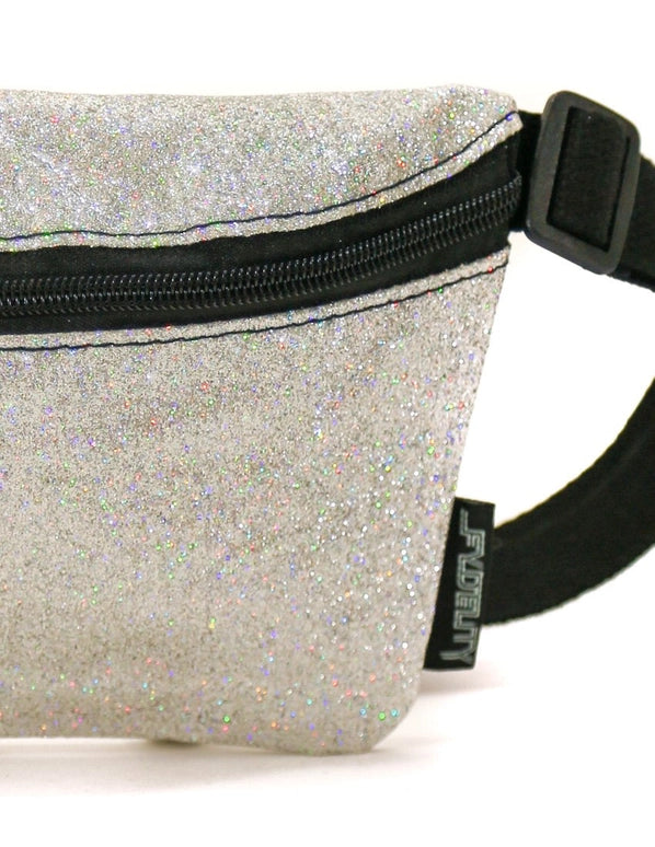 Slim DAZZLER Silver Glitter Fanny Pack