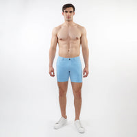Stretch Knit Shorts (5" inseam) (Pale Blue)