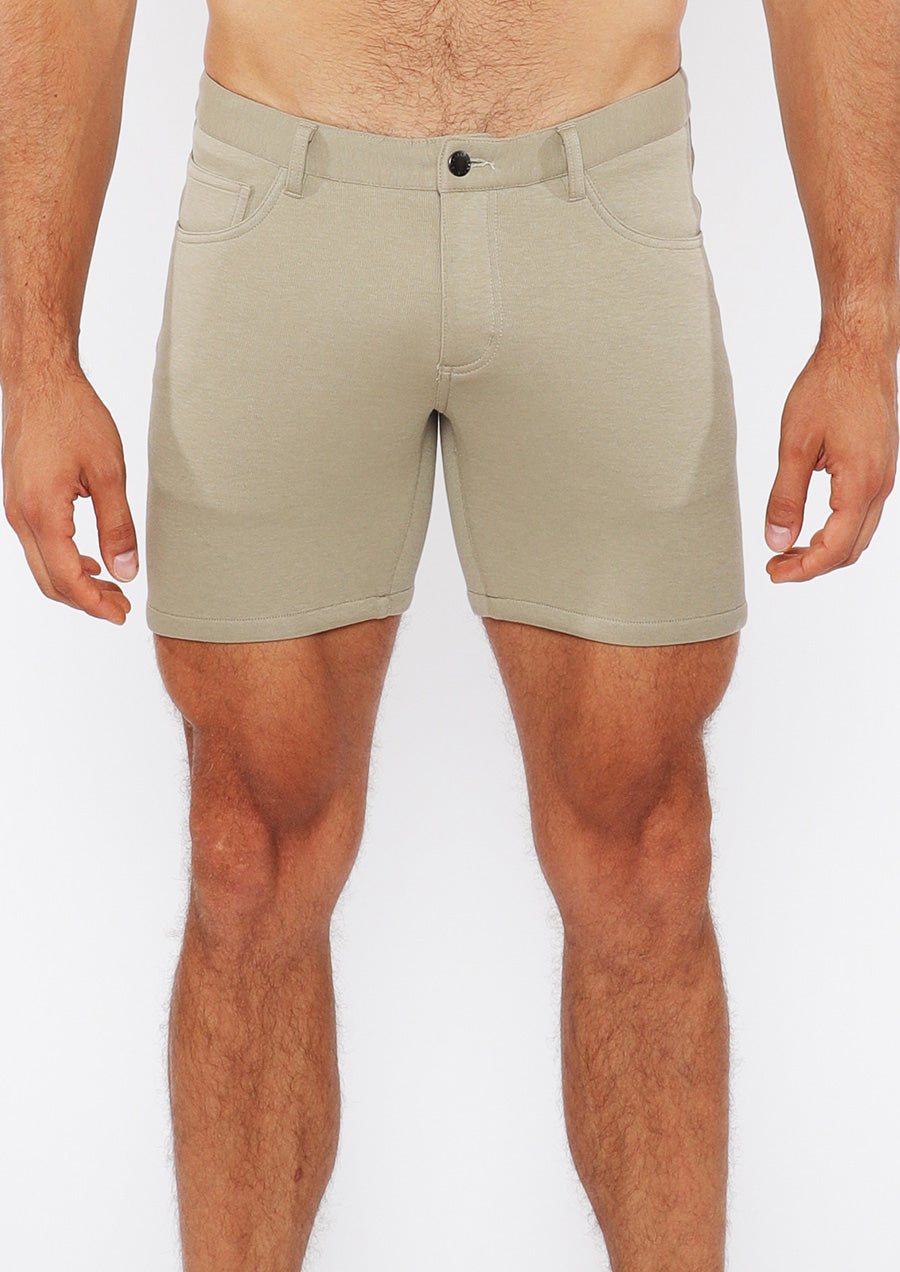 Textured Fine Cord Shorts (Macchiato)
