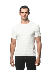Textured Knitted Tee (Off White)