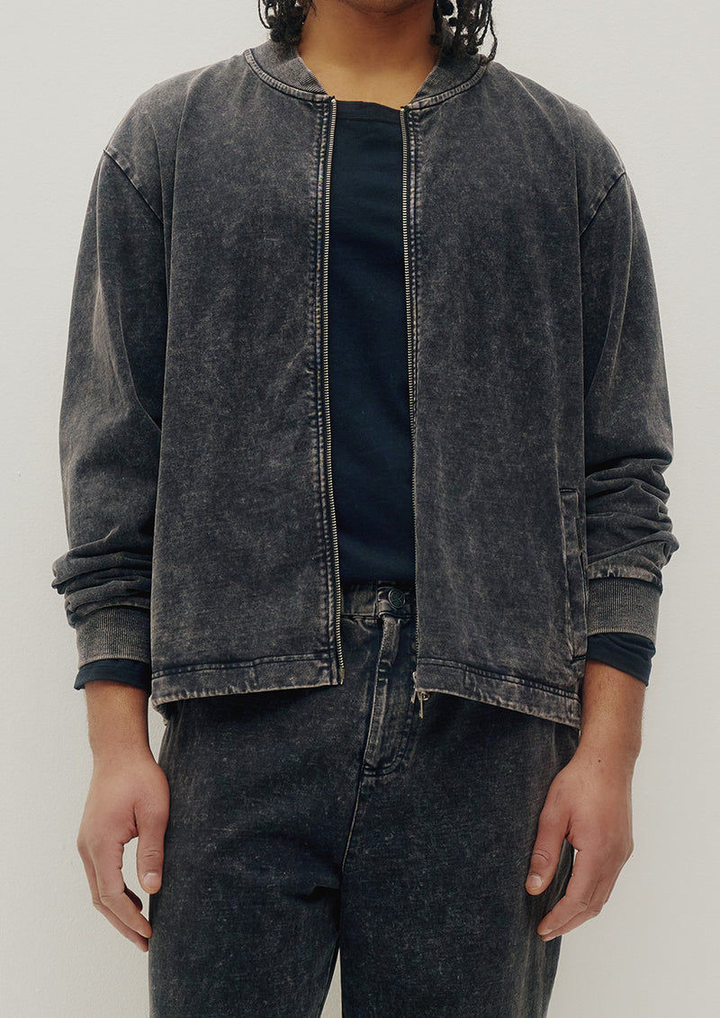 Jersey Bomber Sweatshirt (Fade Black)