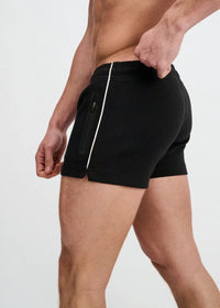 3.5" Retro Knit Gym Shorts (Black)