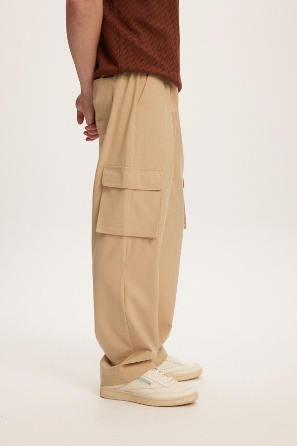 Smart Cargo Pants (Beige)