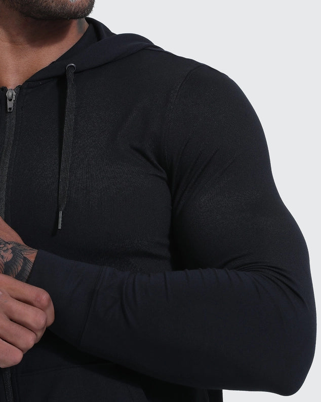 Full Zip Active Comfort Hoodie (Black)