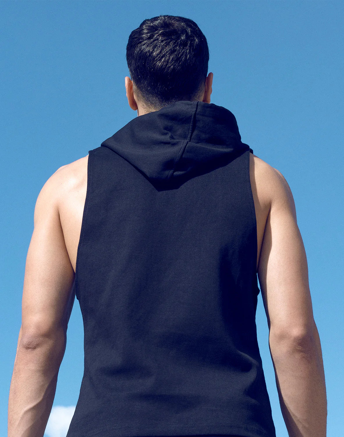Sleeveless Hoodie (Black)