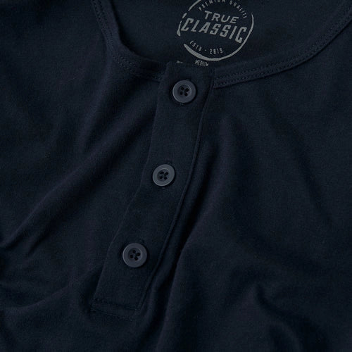 Long Sleeve Henley (Navy)