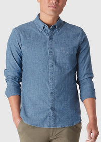 Long Sleeve Chambray Shirt (Light Indigo)