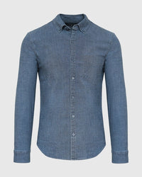 Long Sleeve Chambray Shirt (Light Indigo)