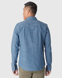 Long Sleeve Chambray Shirt (Light Indigo)