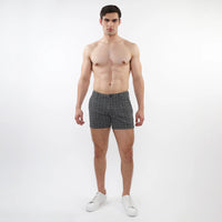 5" Textured Stretch Knit Short (Charcoal Black Maze)