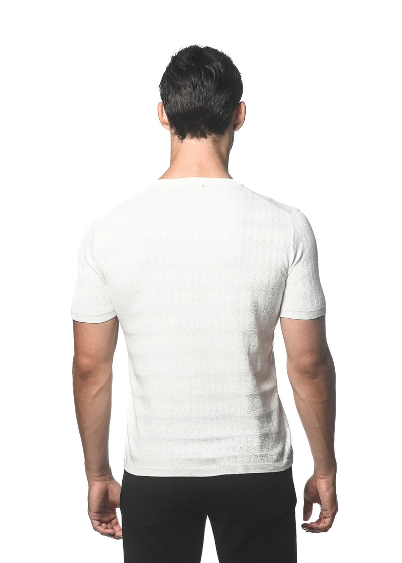 Textured Knitted Tee (Off White)