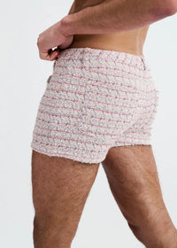 3" Tweed Look Jacquard Knit Shorts (Pink/Lilac)